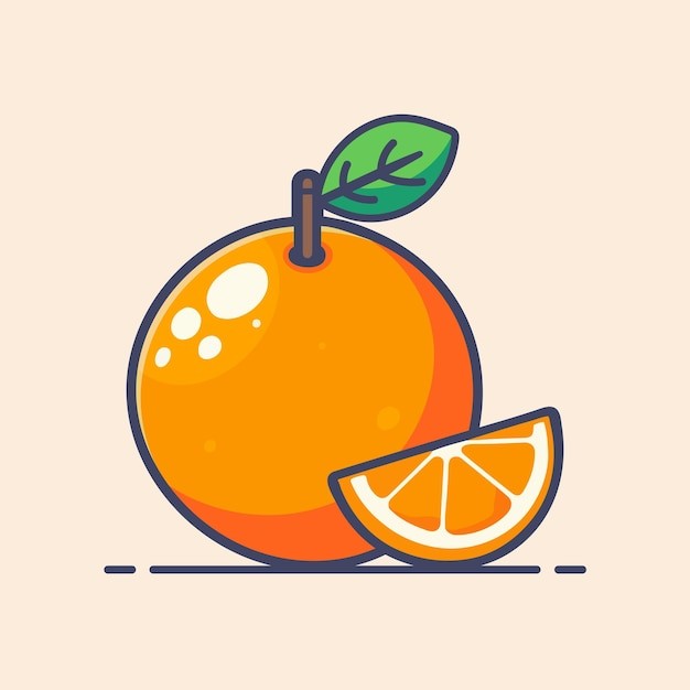 橙子水果元素