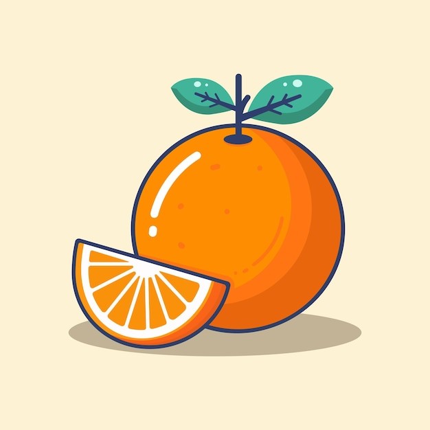 橙子水果元素