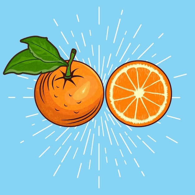 橙子水果元素