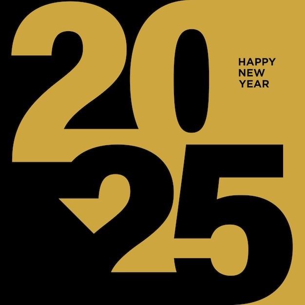 2025年新年艺术数字元素