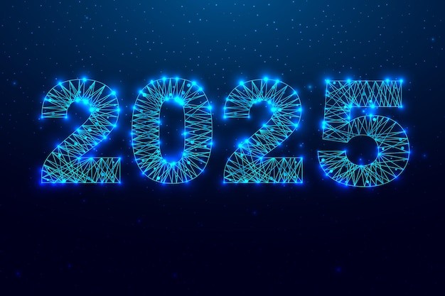 2025年新年艺术数字元素