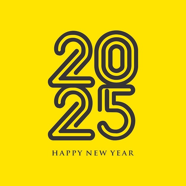 2025年新年艺术数字元素