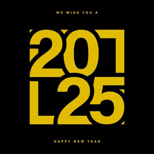 2025年新年艺术数字元素