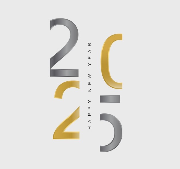 2025年新年艺术数字元素