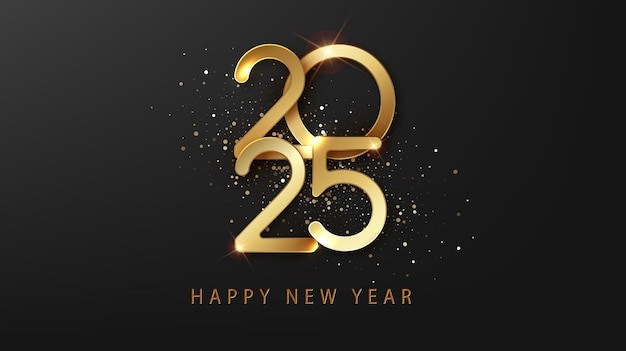 2025年新年艺术数字元素