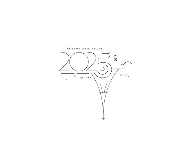 2025年新年艺术数字元素