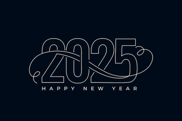 2025年新年艺术数字元素