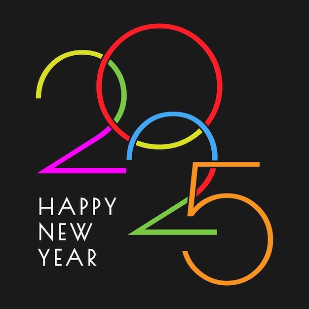 2025年新年艺术数字元素