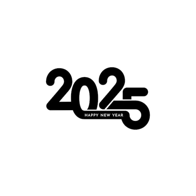 2025年新年艺术数字元素