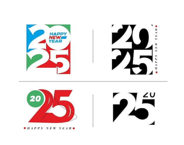 2025年新年艺术数字元素