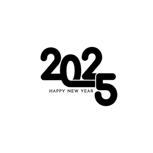 2025年新年艺术数字元素