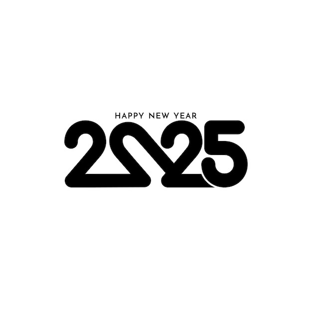 2025年新年艺术数字元素