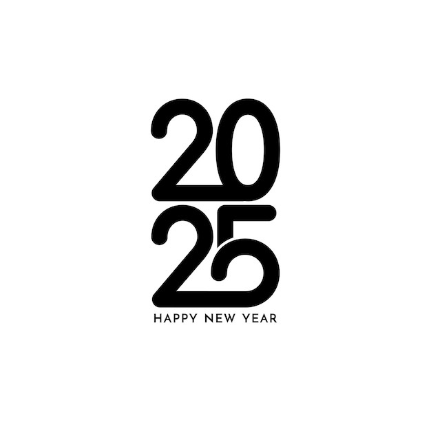 2025年新年艺术数字元素