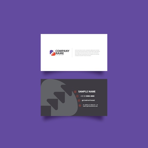 极简商务简约名片模板