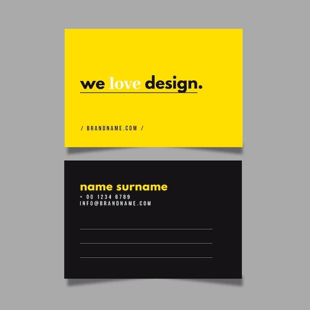 极简商务简约名片模板