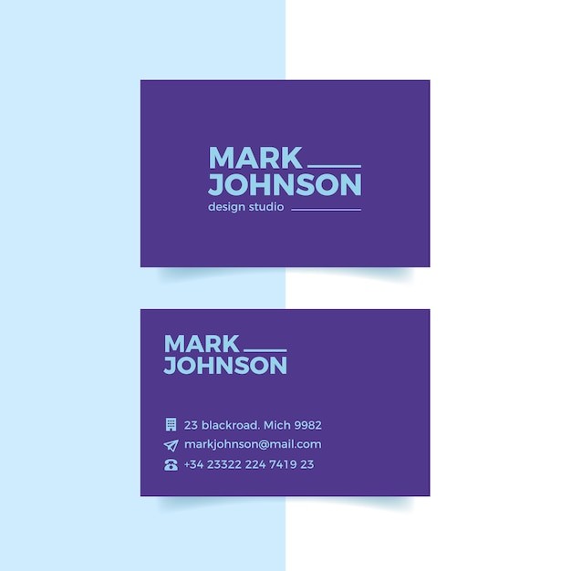 极简商务简约名片模板