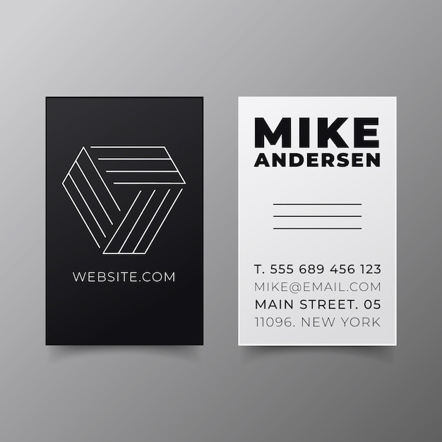 极简商务简约名片模板