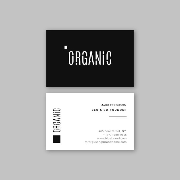 极简商务简约名片模板