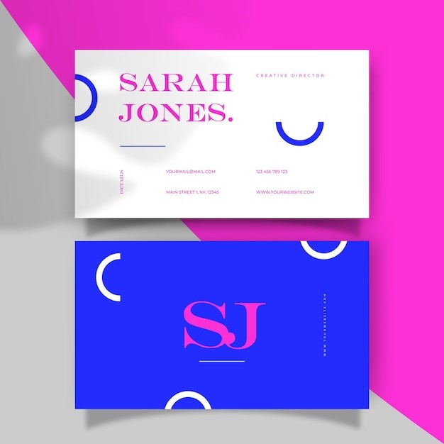 极简商务简约名片模板