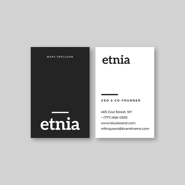 极简商务简约名片模板