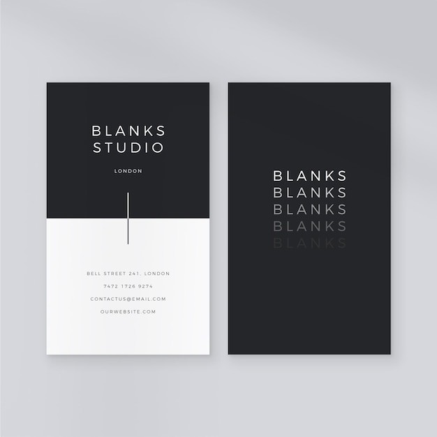 极简商务简约名片模板