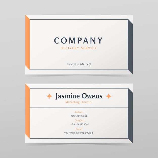 极简商务简约名片模板