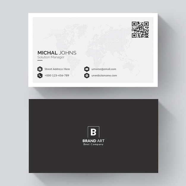 极简商务简约名片模板