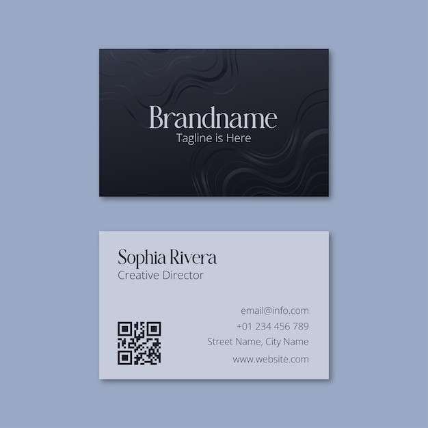 极简商务简约名片模板