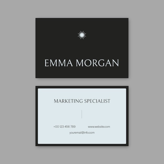 极简商务简约名片模板