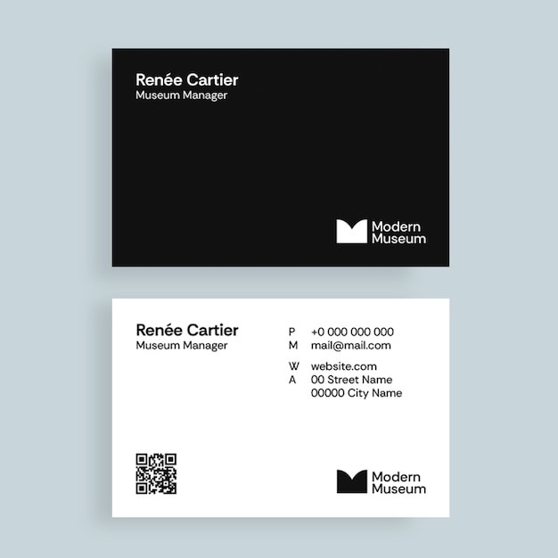 极简商务简约名片模板