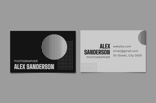 极简商务简约名片模板