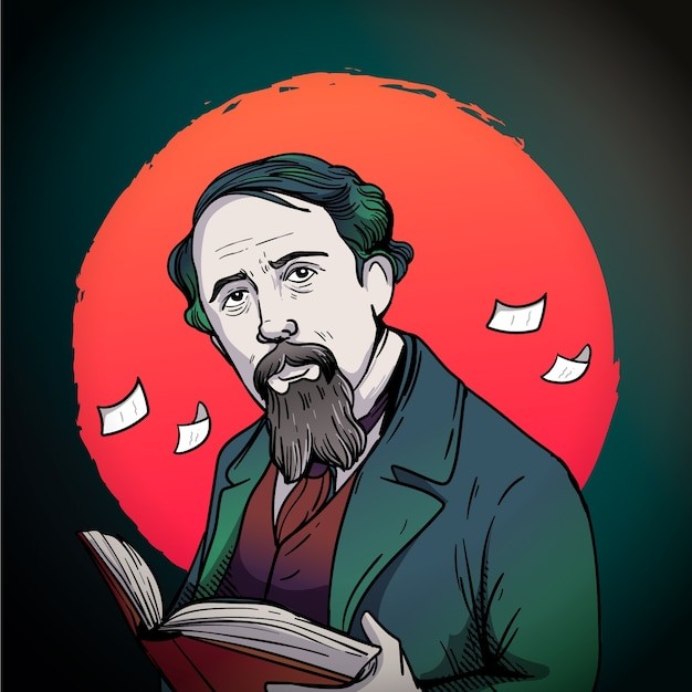 手绘查尔斯·狄更斯