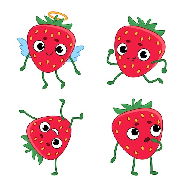 水果草莓插画插图元素