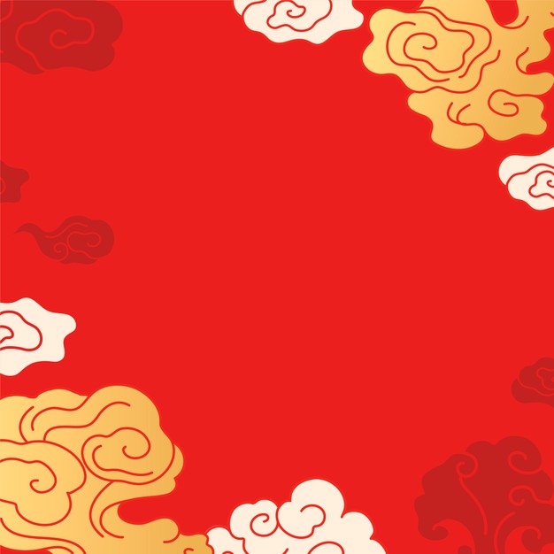 红底祥云装饰背景