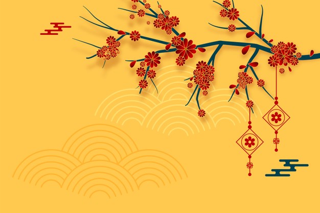 喜庆梅花装饰图