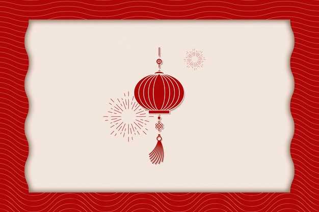 喜庆中国风灯笼插画