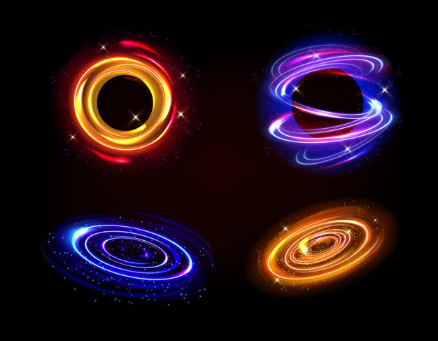 炫彩星环特效黑洞