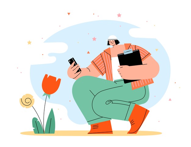 休闲办公风格插画素材