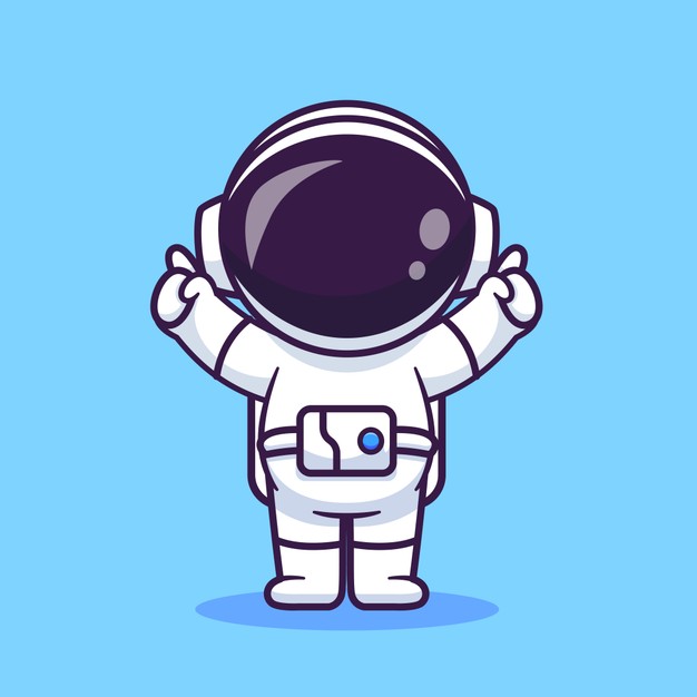 可爱卡通宇航员太空探索主题插画