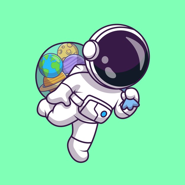 太空宇航员卡通形象设计素材